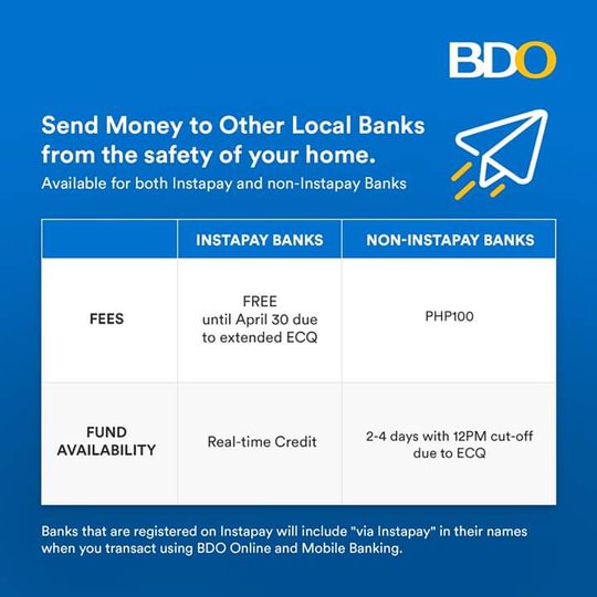 Send Money to BDO and non BDO Accounts BDO Foreclosed Properties and
