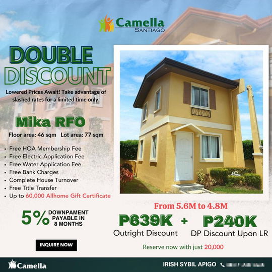 House and lot in Santiago City Ready For occupancy Big Discount
