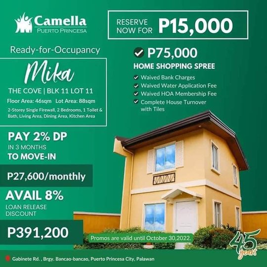 READY FOR OCCUPANCY HOUSE AND LOT IN PALAWAN [Houses and Lots