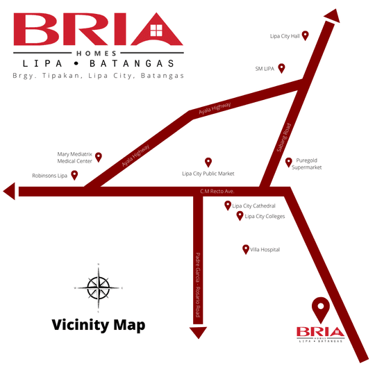 Tipakan Lipa City Map Bria-Lipa City [House And Lot 🏘️] (July 2021) In Lipa, Batangas For Sale |  Murang Pabahay / Low Cost Housing | Pre-Selling