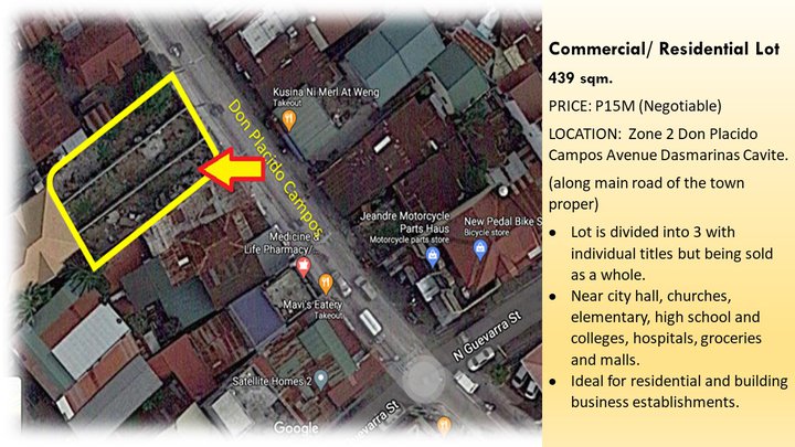 San Jose Dasmariñas Cavite Map Commercial/Residential Lot Dasmarinas Cavite Town Proper Main Road [Lot 🚜]  (June 2021) In Dasmariñas, Cavite For Sale | Discounted / Promo | Fsbo /  For Sale By Owner